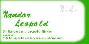 nandor leopold business card